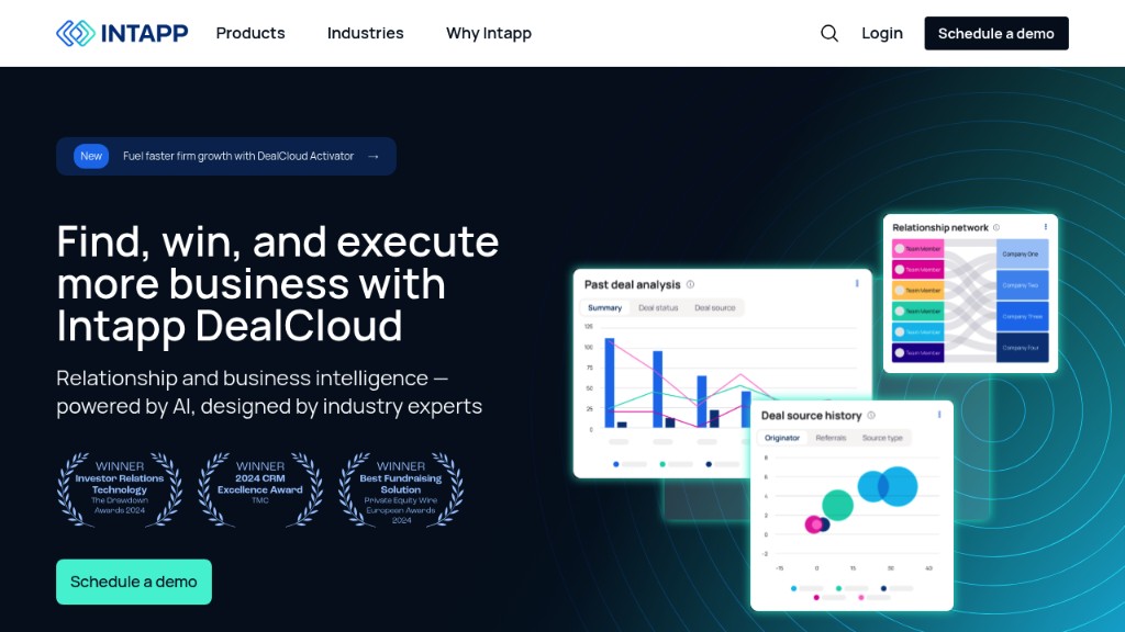 Grata homepage showing private markets intelligence positioning